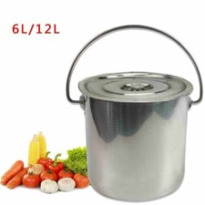 6L/12L Edelstahl Eimer