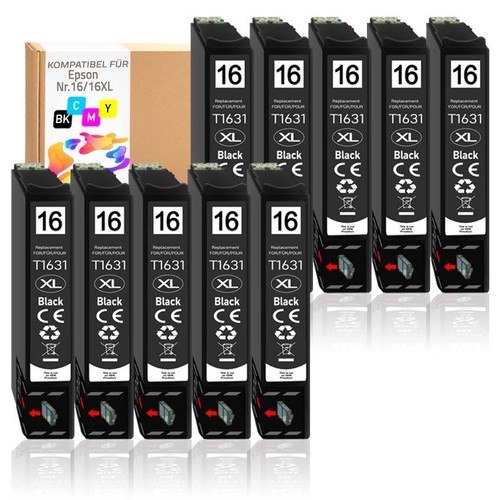 10x druckerpatronen black - 10x,