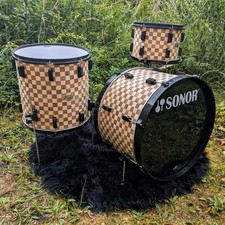 Restored Sonor Swinger Vintage Set 22" 13" 16" Teardrop Badges