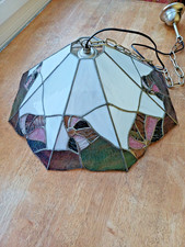 ** HONSEL** Kronleuchter im Tiffany-Stil Ästhetik Kunstwerk Buntglas Hängelampe