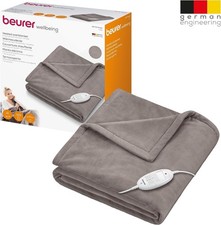 Beurer HD 75 Heizdecke, Cosy taube kuschelige Wärmedecke mit 6 Temperaturstufen