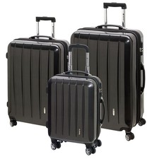 3 tlg. Trolley Set LONDON Polycarbonat Hartschale Trolly Set Koffer TSA Schloß