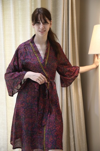 Reine seide midi kimono - reine,