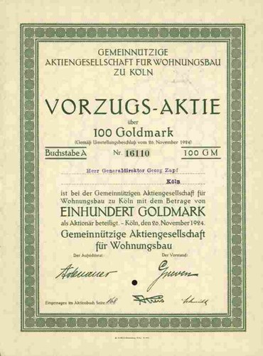 Gemeinnützige wohnungsbau - gemeinnützige, ag