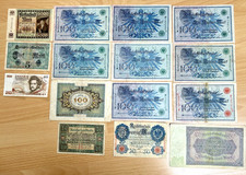 Sammlungsauflösung Posten 14 alte Geldscheine Deutsches Reich -Inflation.(14))