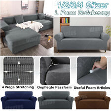 Sofabezug stretch elastische Sofahusse Abdeckung L Form Schnittsofa 1-4 Sitzer