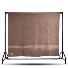 Italienische Wolldecke Braun 200x155 cm – 90 % Wolle, robust & warm, ideal