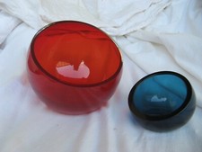 Knabberschale Anbietschale Glas Schale Kugel Snack Bowl Glass Space Age 60s 70s