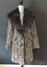 AUSVERKAUF! Damen Hochwertiger Pelzmantel von Bonnie,Pelzkragen, Hingucker,gr.M