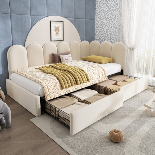 Fuß einzelbett polsterbett - einzelbett,