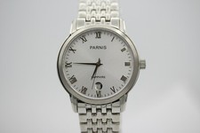 Parnis Sapphire Quarz Herrenuhr PA6002M/500 Edelstahl Top Zustand Wie Neu
