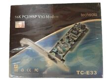 Techsolo TC-E33 56K PCI HSP V.92 Modem Internes Faxmodem Smartlink Chipsatz Neu