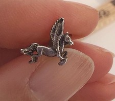 Ohrring Pegasus Einhorn Pferd 925 Silber Ohrstecker Vintage 1 Stück 