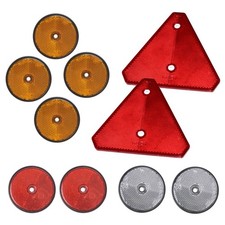 10-tlg. Anhänger Reflektor Set Dreieck Rückstrahler Seitenstrahler LKW Wohnwagen