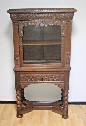 Antik vitrine schrank - ,