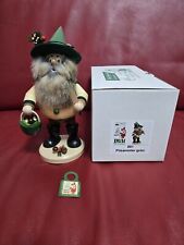 DWU 881 Räuchermann , Wichtel Pilzsammler , Grün , 25 cm , NEU in OVP