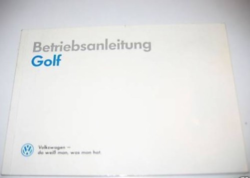 Betriebsanleitung golf - vw,