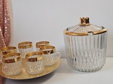 Glas Bowle Set mit Deckel