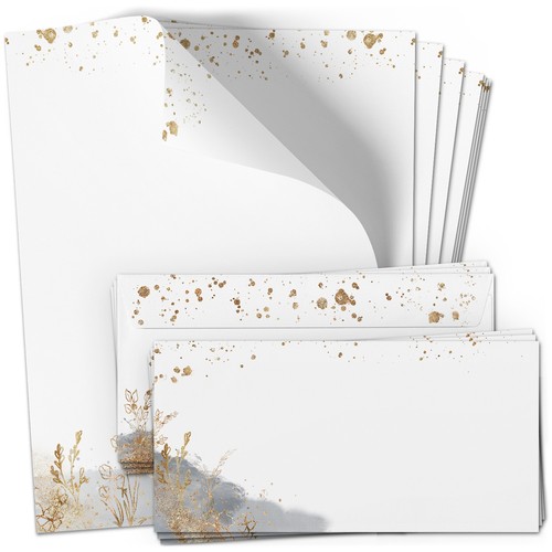 Briefpapier set 100tlg - 100tlg, gold