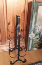 Wein Regal für 6 Flaschen Schmieder Eisen Schwarz Schwer Robust Massiv Neuwertig