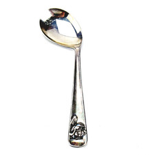 Auerhahn Breilöffel PUMUCKL? Versilbert 90er Silber-Auflage Babylöffel 12cm