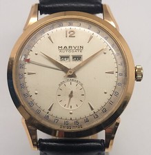Marvin Kalender Herrenuhr 18 ct. Roségold, um 1950