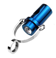 Edelstahl Anhänger 316L Tube Hülse Silber/Blau Metallic Edelstahlschmuck Schmuck