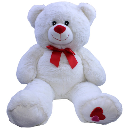 Kik teddybär weiß rot - teddybär, cm