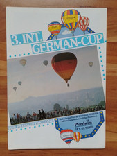 Heißluftballon 3. Int. German-Cup 18.-20.9.1992 Programmheft