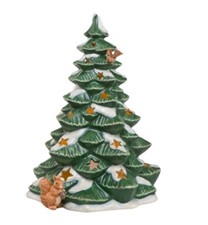 Goebel Verschneiter Lichterbaum mit LED Tannenbaum Eichhörnchen 23,5 cm 1657