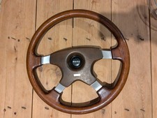 Momo Echtholz 4-Speichen Lenkrad [Baujahr 1990]