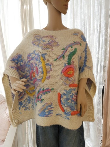 Colorful cozy poncho - colorful, soft