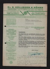 LEIPZIG, Brief 1939, Dr. K. Hollborn & Söhne Chemische Fabrik Mikroskopie