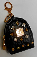 MCM, VINTAGE Schlüssel/Taschen-Anhänger, MINI-Rucksack, Schwarz, Nieten, NEU!