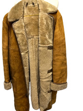 W!    Lammfell-Herren  Ledermantel Größe 48  Braun ,