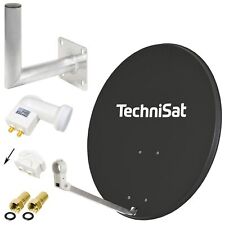 SAT Anlage TechniSat 80cm Schüssel + LogiSat Twin LNB Wandhalter 25cm HDTV HD d