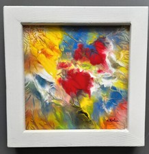 Moderne Kunst  Malerei 23,5 x 23,5 cm.   Preis reduziert  100%