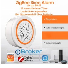Zigbee Klingel Gong Smart Sirene Alarm Melder Tuya Alexa IoBroker Smart Life 90