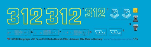 Peddinghaus decals 0996 - peddinghaus-decals, 1/16