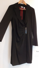 Louis Féraud  Elegantes schwarzes Designer Kleid  mit edler Knopfleiste Größe 40
