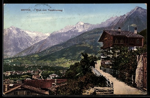 Meran blick auf die stadt - stadt, vom
