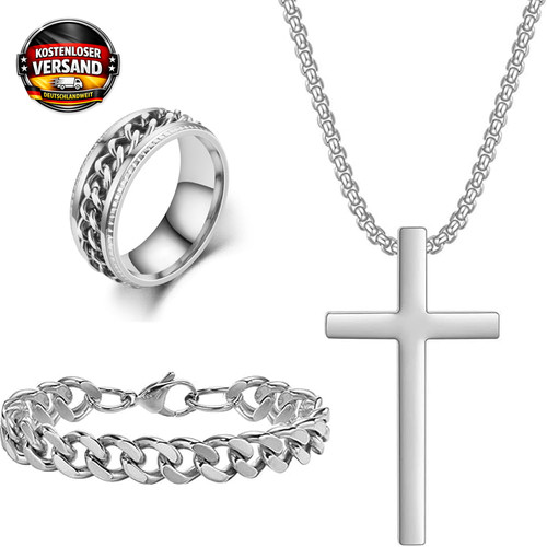 Herren kreuz kette edelstahl - herren,