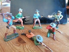 6  Elastolin Figuren - Cowboy