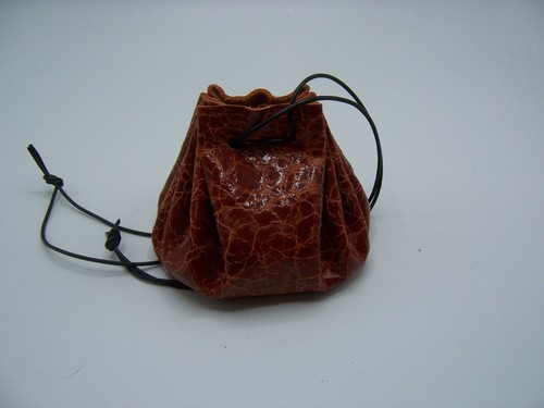 Schmuck lederbeutel terracotta - lederbeutel,