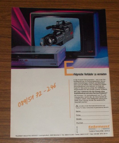 Seltene werbung telerent - werbung,