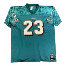 Miami Dolphins 2XL NFL Trikot Herren Brown 23 Grün Vintage Reebok Retro 
