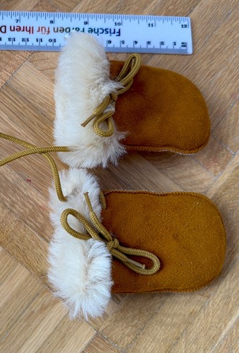 Fellhandschuhe baby senffarben - fellhandschuhe,