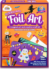 Kunst Bastelaktivität Kinder Halloween Aufkleber Folienspaß Bastelkoffer