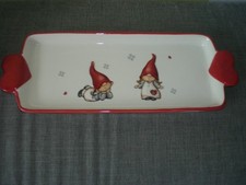 Königskuchenplatte / Stollenplatte / Platte Länge:36x15cm Dekor Wichtel