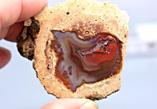 Achat, Sternacht, blutrote  Farbe,  poliert,  Sachsen, 5,5 cm, (10-12)